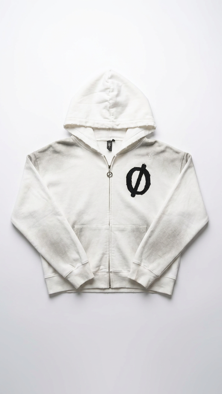 "Reverse" White Nullified Hoodie
