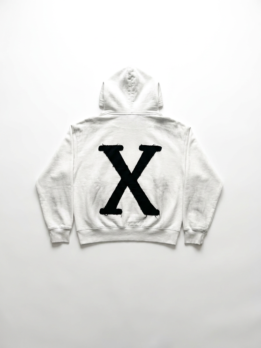 "Reverse" White Nullified Hoodie